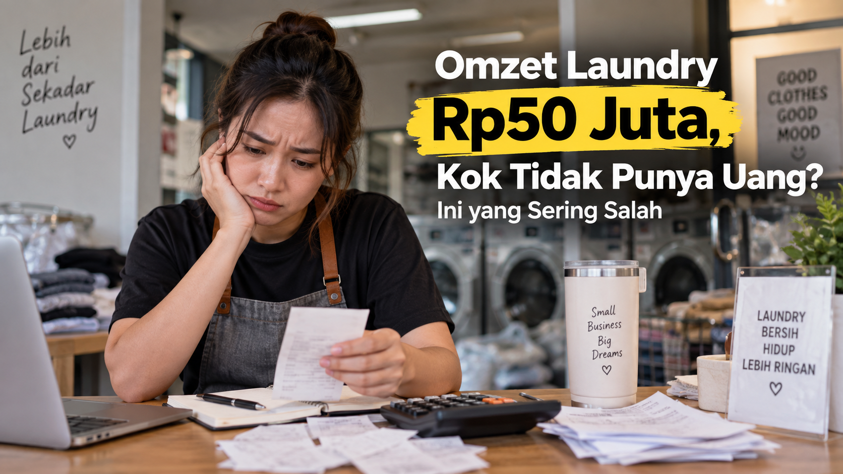 Omzet Laundry Rp50 Juta, Kok Tidak Punya Uang? Ini yang Sering Salah